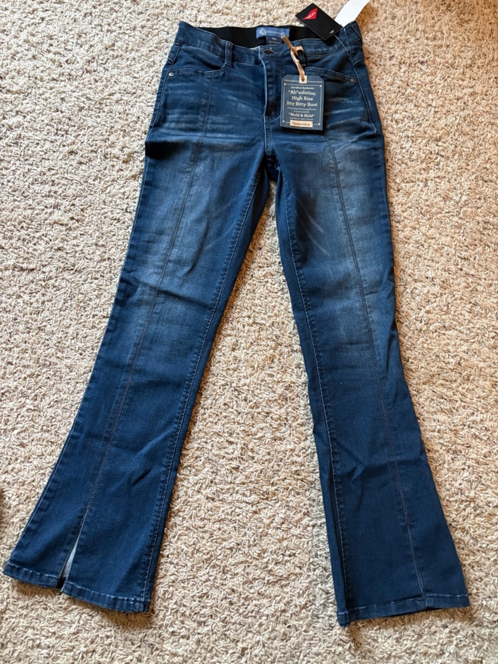 Democracy Women’s Dark Indigo Flare Jeans - Picture 2 of 6